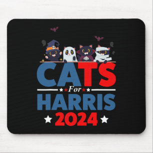 Alfombrilla De Ratón Gatos De Harris 2024 - Halloween Kamala Harris
