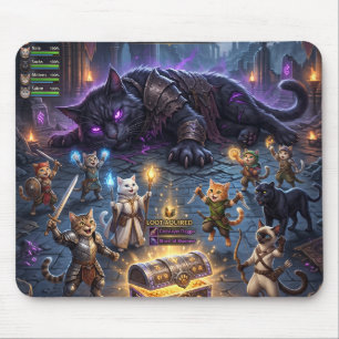 Alfombrilla De Ratón Gatos de lucha contra jefes de videojuegos Gilda D