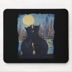 Alfombrilla De Ratón Gatos De Noche En Nueva York Van Gogh Cat Para El