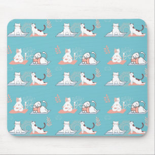 Alfombrilla De Ratón Gatos de yoga loto