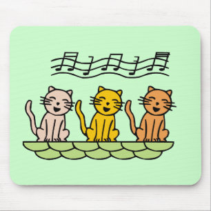 Alfombrilla De Ratón Gatos del canto camisetas y regalos