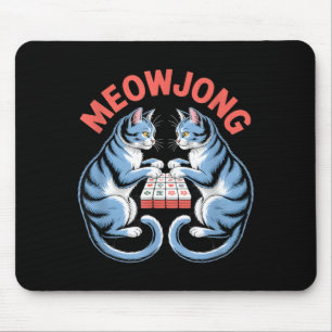 Alfombrilla De Ratón Gatos divertidos de Meowjong jugando baldosas de M