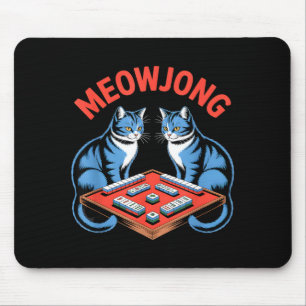 Alfombrilla De Ratón Gatos divertidos meowjong jugando baldosas de mahj
