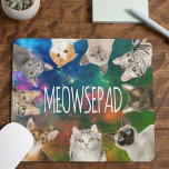 Alfombrilla De Ratón Gatos divertidos | Meowsepad Cute Cat Raza Almohad<br><div class="desc">Todos nos sentaremos en la almohadilla del ratón y esperaremos a que aparezca el ratón. Funny mousepad,  amante de los gatos,  con una variedad de razas de gatos mirando desde arriba. Adorables siameses,  Bombay,  Scottish Fold,  Russian Blue,  American Shorthair y varias otras razas de gatos.</div>