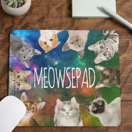 Alfombrilla De Ratón Gatos divertidos | Meowsepad Cute Cat Raza Almohad