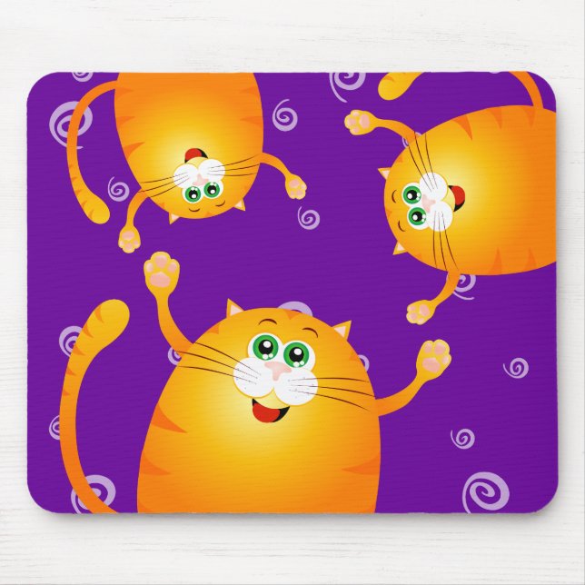 Alfombrilla De Ratón Gatos divertidos, mousepad (Frente)