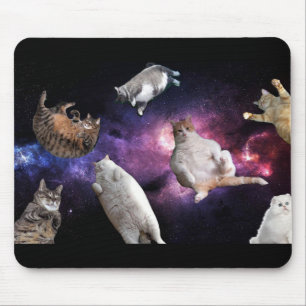 Alfombrilla De Ratón Gatos en cojín de ratón del espacio