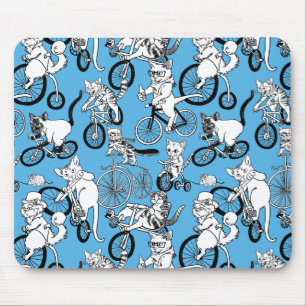 Alfombrilla De Ratón Gatos en modelo de las bicis