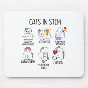 Alfombrilla De Ratón Gatos En Tallo Chistoso Meme De Ciencia Científico