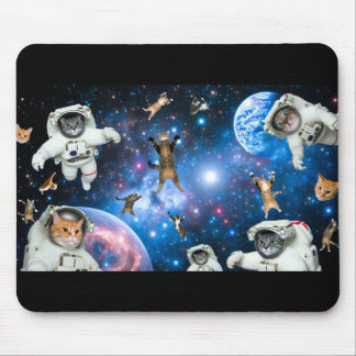 Alfombrilla De Ratón Gatos espaciales Estrellas Planetas Astronautas Al