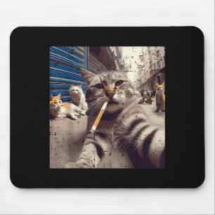 Alfombrilla De Ratón Gatos Gánster Gatos Callejeros Selfie Meme Diverti