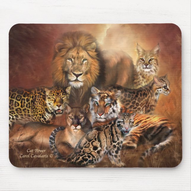 Alfombrilla De Ratón Gatos grandes Mousepad (Frente)