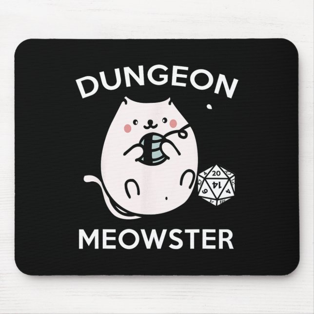 Alfombrilla De Ratón Gatos Jugadores De Rpg Misión Secundaria Divertido (Frente)