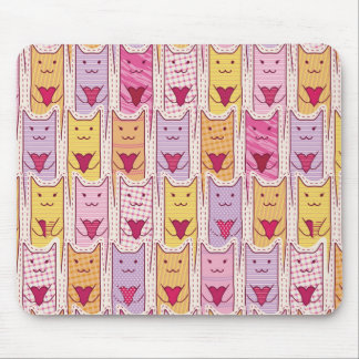 Alfombrilla De Ratón Gatos lindos con los corazones cariñosos