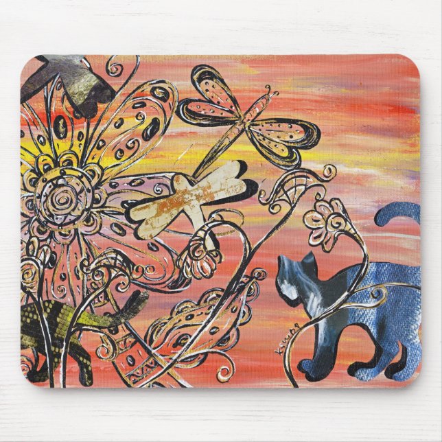 Alfombrilla De Ratón Gatos Mousepad de la textura (Frente)