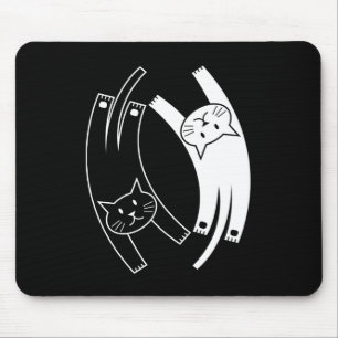 Alfombrilla De Ratón Gatos Mousepad de Yin y de Yang