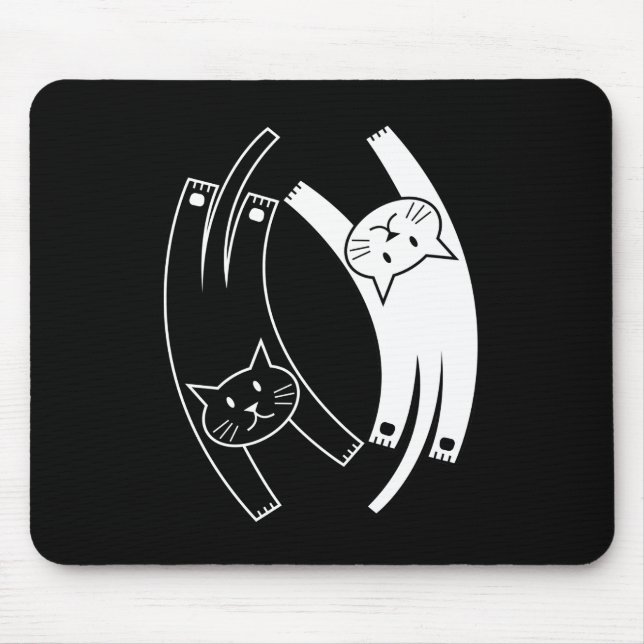 Alfombrilla De Ratón Gatos Mousepad de Yin y de Yang (Frente)