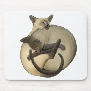 Alfombrilla De Ratón Gatos Mousepad del amor de Yin Yang