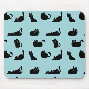 Alfombrilla De Ratón Gatos negros divertidos