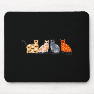 Alfombrilla De Ratón Gatos Negros Gatito Pumpkin Gatito Fantasma Espelu