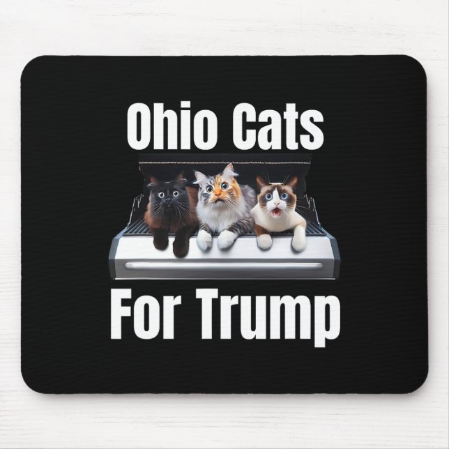 Alfombrilla De Ratón Gatos Ohio Para Trump - Gato Político Gracioso (Frente)