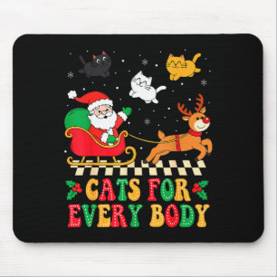 Alfombrilla De Ratón Gatos para todos Navidad Gato Divertido Navidad Mu
