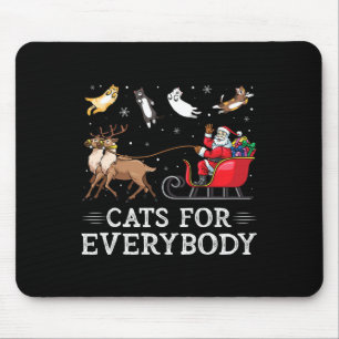Alfombrilla De Ratón Gatos Para Todos Navidades Gato Diversión Noche Mu
