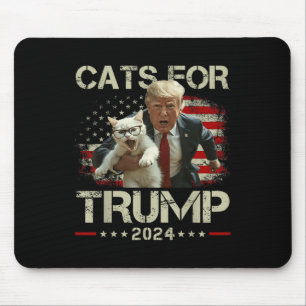 Alfombrilla De Ratón Gatos Para Trump 2024 Divertido Voto Para Trump -