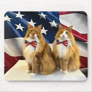 Alfombrilla De Ratón Gatos patrióticos
