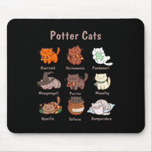Alfombrilla De Ratón Gatos Potter Para Los Amantes Del Gato