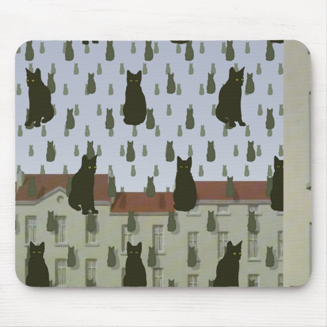 Alfombrilla De Ratón gatos que caen Mousepad de s (Frente)