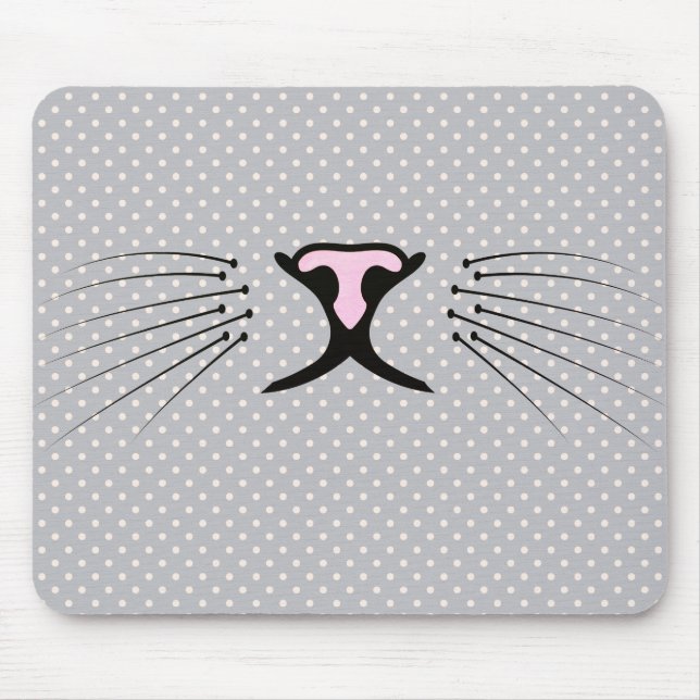 Alfombrilla De Ratón Gatos sacudidos con puntos de polka (Frente)
