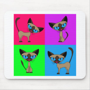 Alfombrilla De Ratón Gatos siameses lindos