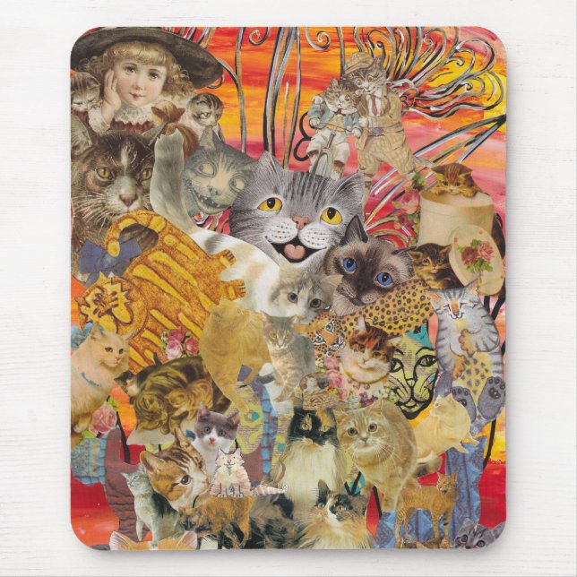 Alfombrilla De Ratón Gatos un mousepad de la abundancia (Frente)