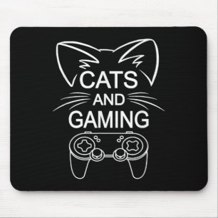 Alfombrilla De Ratón Gatos Y Juegos Graciosos Gante Amante Gaming Gigan