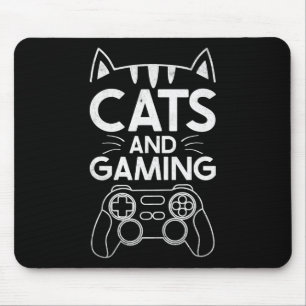 Alfombrilla De Ratón Gatos Y Juegos Graciosos Gante Amante Gaming Gigan
