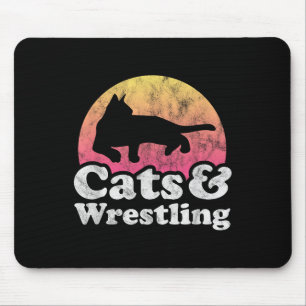 Alfombrilla De Ratón Gatos Y Luchadores De Hombres O Mujeres Gatos Y Lu