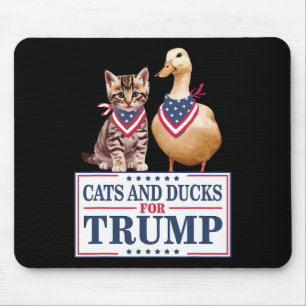 Alfombrilla De Ratón Gatos Y Patos Para Gatitos Y Patos De Trump 2024
