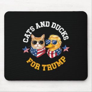 Alfombrilla De Ratón Gatos y patos para Trump 2024