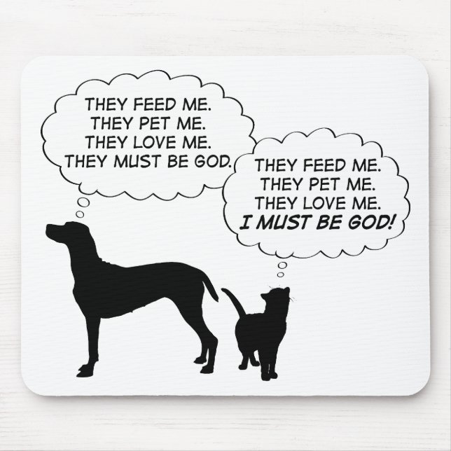 Alfombrilla De Ratón Gatos y perros (Frente)