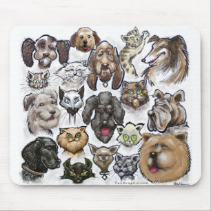 Alfombrilla De Ratón Gatos y perros