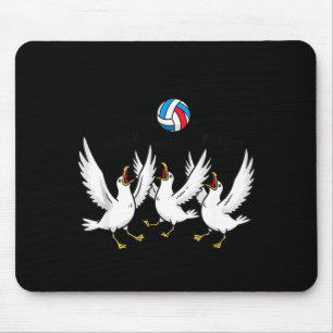 Alfombrilla De Ratón Gaviotas de voleibol divertidas camisetas de playa