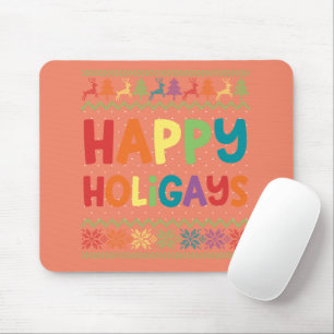 Alfombrilla De Ratón Gay Christmas Funny LGBT Happy Holigays Rainbow
