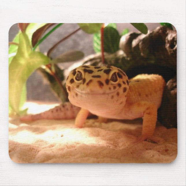 Alfombrilla De Ratón Gecko Mousepad del leopardo (Frente)