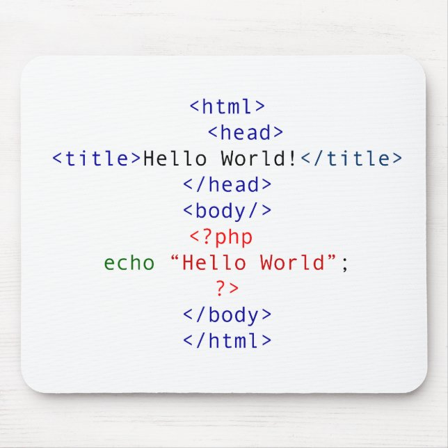 Alfombrilla De Ratón Geek php Greeting (Frente)