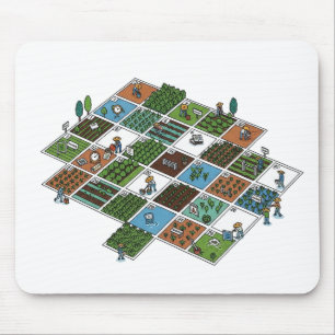Alfombrilla De Ratón Geeky Farming Grid - La agricultura se encuentra c