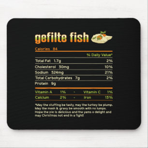 Alfombrilla De Ratón Gefilte Fish Nutrition Facts Familiar Coincidiendo