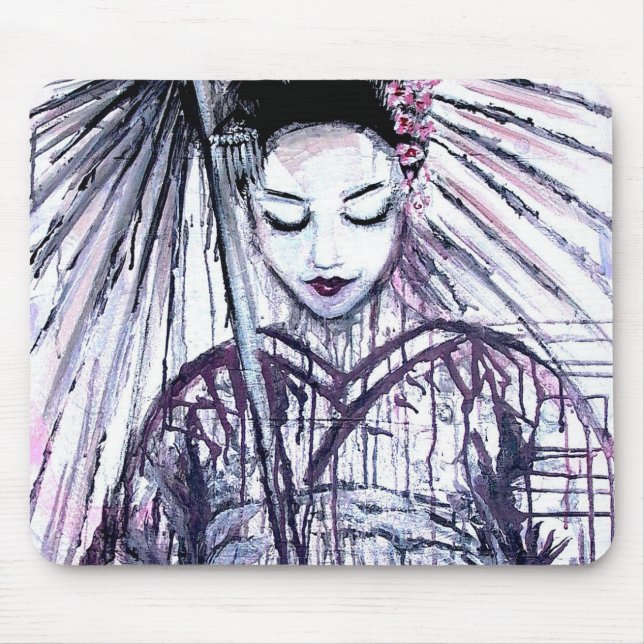 Alfombrilla De Ratón Geisha moderno Mousepad (Frente)