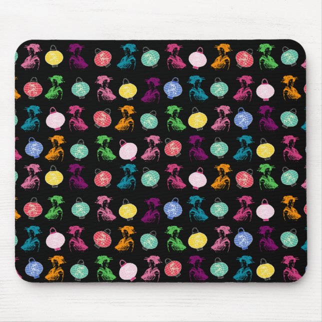 Alfombrilla De Ratón Geishas y faroles (Frente)