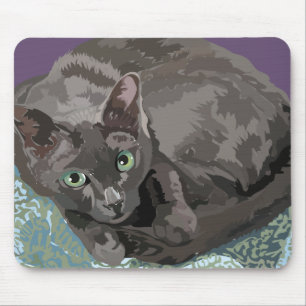 Alfombrilla De Ratón GEL MOUSEPAD - gatos de KORAT para guardarle